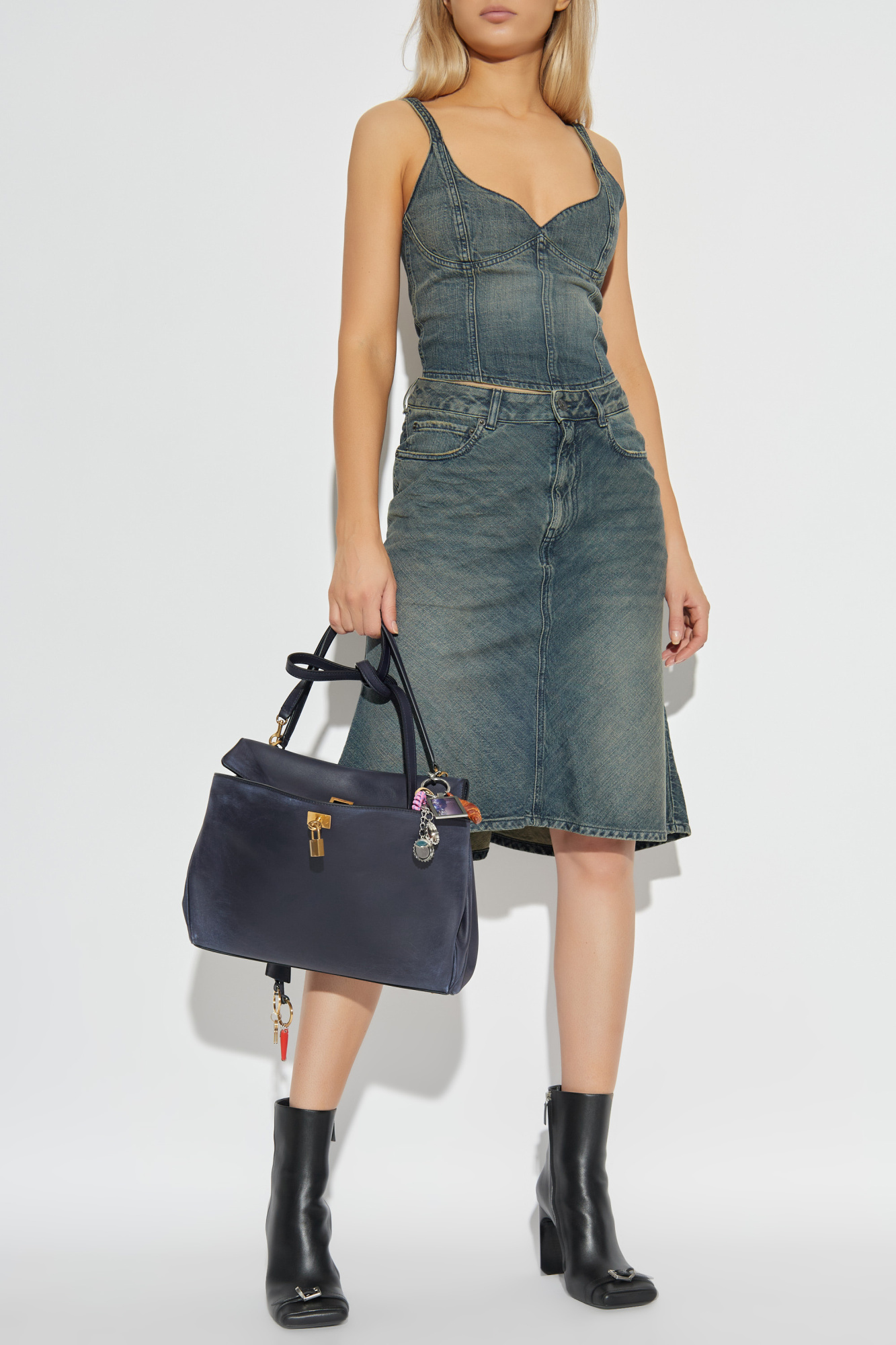 BALENCIAGA v waist denim skirt スカート Balenciaga Denim skirt | Women's | Vitkac